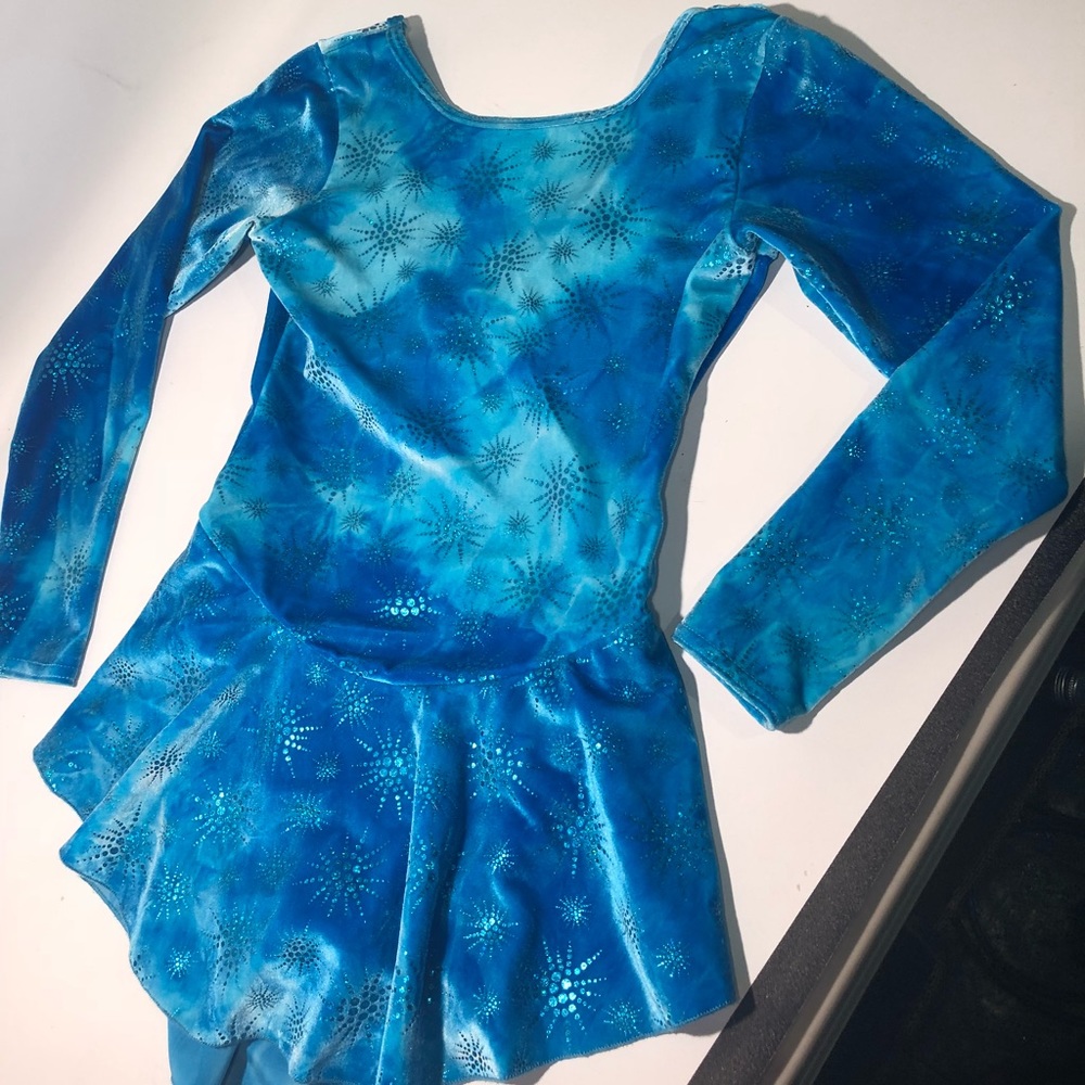 Blue Sparkle Skating Dress
